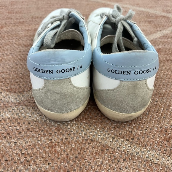 Golden Goose Superstar Leather Suede Star And Spur Cream Sole Sneakers - Picture 3 of 8